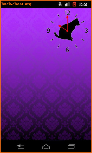 Cat silhouette Clock4 screenshot