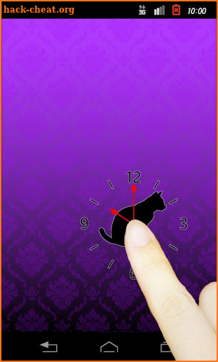 Cat silhouette Clock4 screenshot