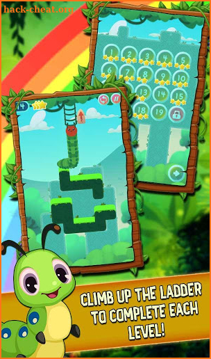 Caterpillar Crossing Bug Obstacle Puzzle Challenge screenshot