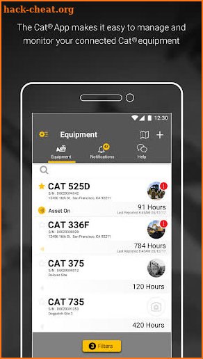 Cat® App: Fleet Management screenshot