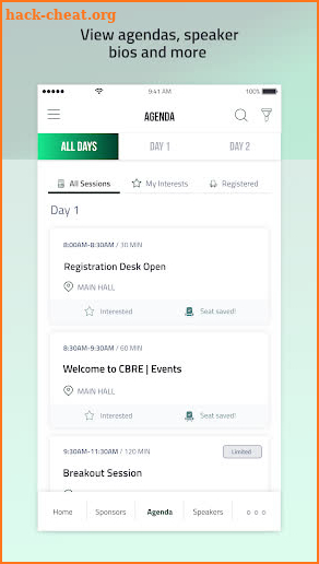 CBRE Events screenshot