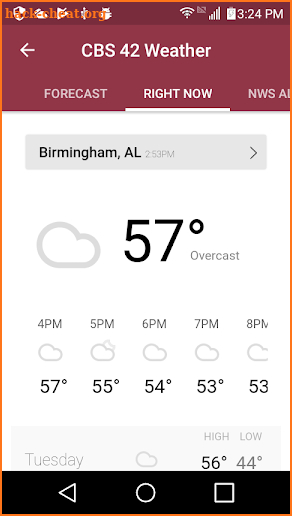 CBS 42 Weather screenshot