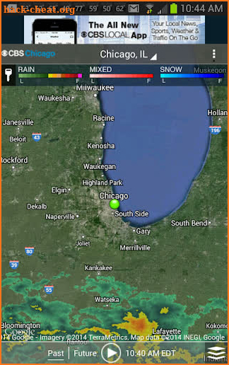 CBS Chicago Weather screenshot