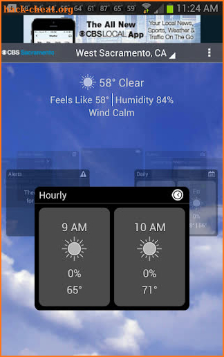 CBS Sacramento Weather screenshot