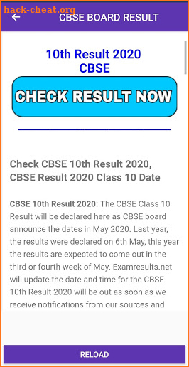 CBSE RESULT APP 2020, CBSE 10th 12th Result 2020 screenshot