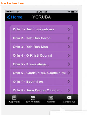 CCC HymnBook screenshot