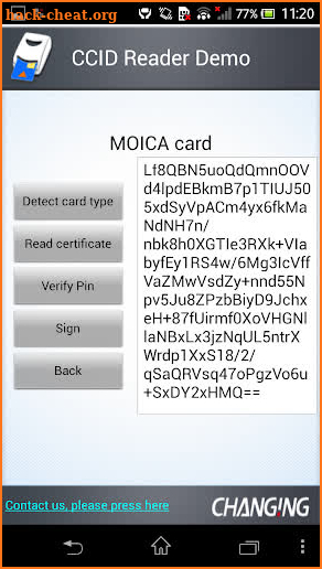 CCID Reader Application Demo. screenshot