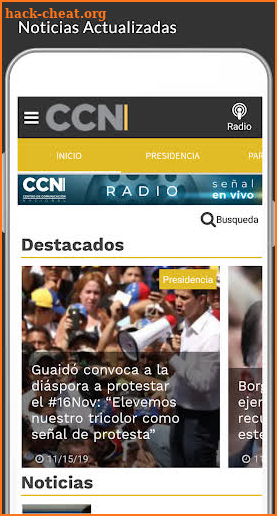 CCN - Centro de Comunicación Nacional screenshot