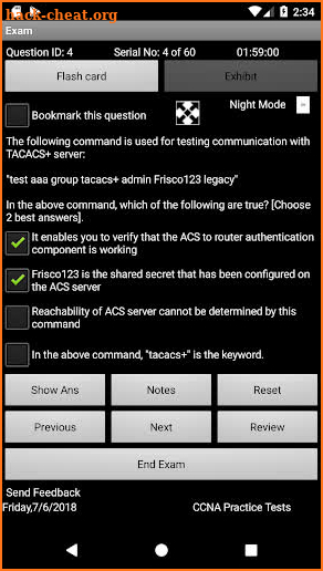 CCNA 200-125 PracticeTest-Full screenshot