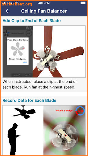 Ceiling Fan Balancer screenshot