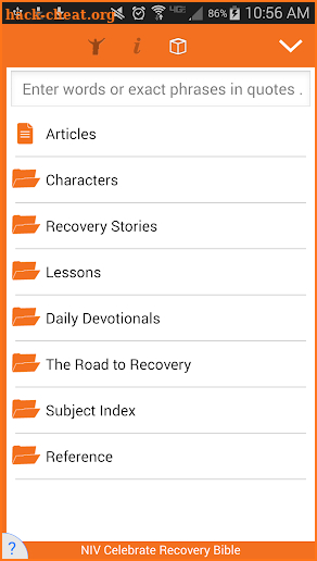 Celebrate Recovery Bible screenshot