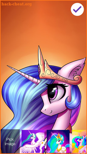 Celestia Princess Unicorn Phone Lock Screen screenshot