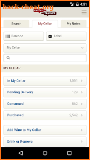 CellarTracker screenshot