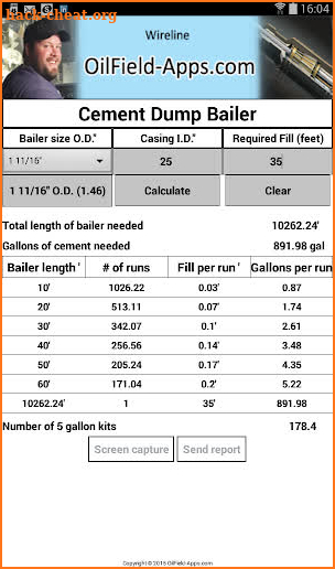 Cement Bailer screenshot