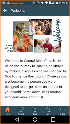 Central Bible Church TX screenshot