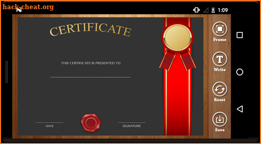 Certificate Maker app Easy to Design Certifcate screenshot