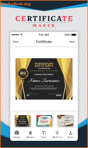 Certificate Maker - Certificate Design screenshot