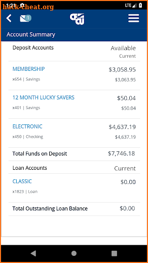 CFCU Community Credit Union screenshot