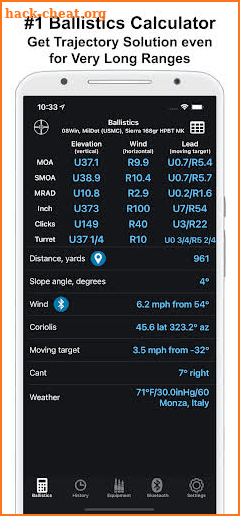 Chairgun Elite Ballistic Tool screenshot