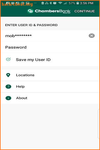 Chambers Bank Mobile Banking screenshot