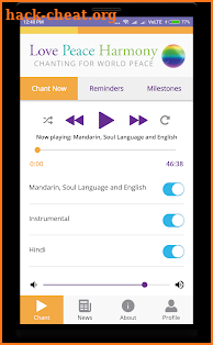 Chant Love, Peace and Harmony screenshot
