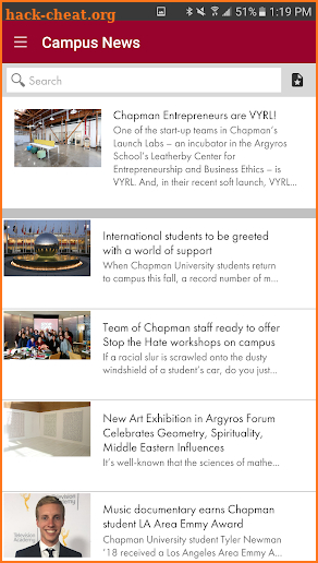 Chapman University Mobile screenshot