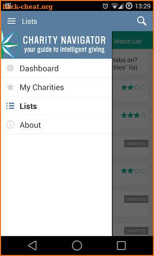 Charity Navigator screenshot