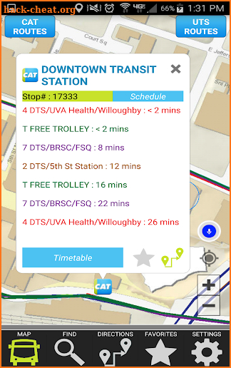 Charlottesville Area Transit screenshot