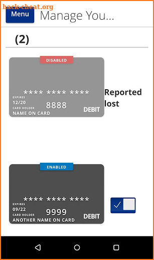 Chartway Online Banking screenshot