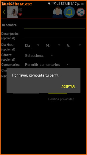 Chat Infiel screenshot