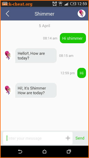 Chat Messenger With Shimmer Shine Princess screenshot