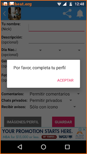 Chat para conocer gente screenshot