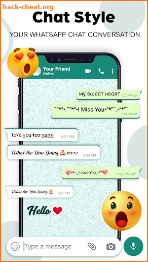 Chat Style - Stylish Fonts & Keyboard for WhatsApp screenshot