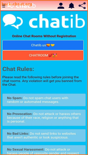 Chatib free chat app screenshot