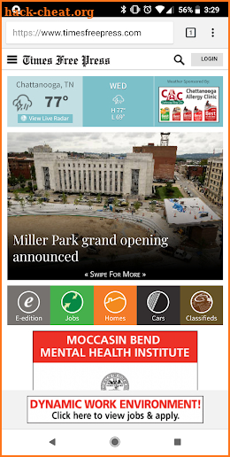 Chattanooga Times Free Press screenshot