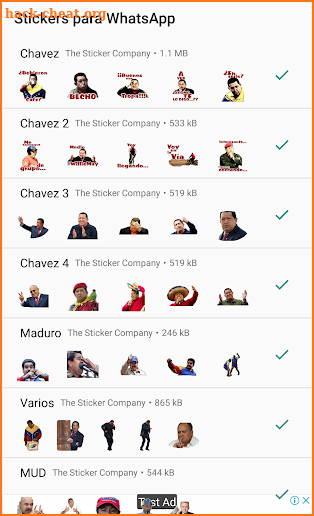 Chavez and Venezuela stickers for WhatsApp screenshot