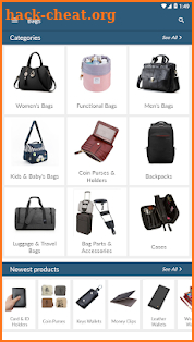 Cheap bags, purses and backpacks. Online shopping. screenshot