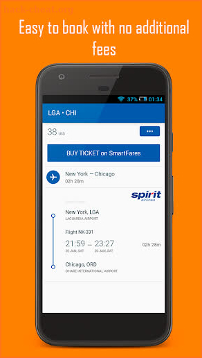 Cheap Spirit Airlines Airfare & Flights booking screenshot