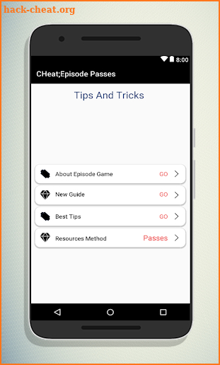 Cheat;Episode Passes screenshot