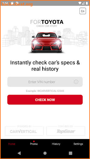 Check Car History for Toyota screenshot