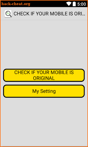 Check if your phone is Original screenshot