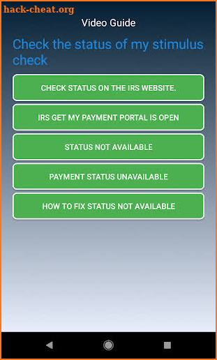 Check the status of my stimulus check screenshot