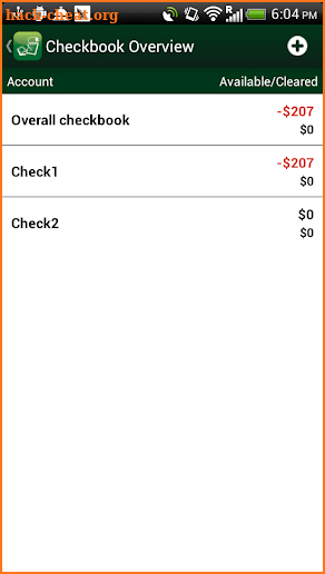 Checkbook Manager screenshot