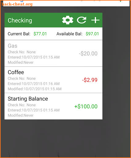 Checkbook Plus screenshot