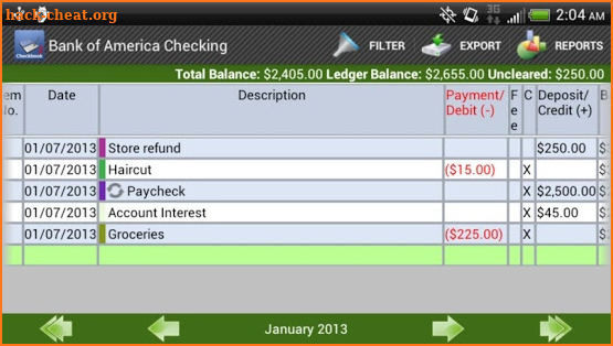 Checkbook Pro screenshot