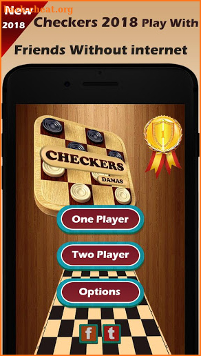 Checkers 2 Player game 2018 screenshot