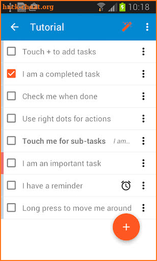 Checklist screenshot