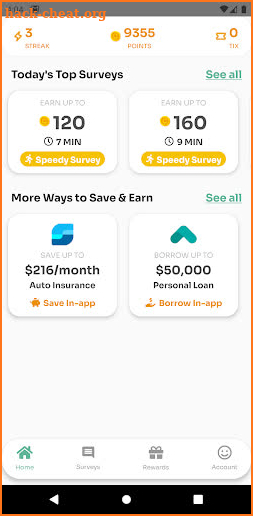 Cheddar Paid Cash Surveys screenshot