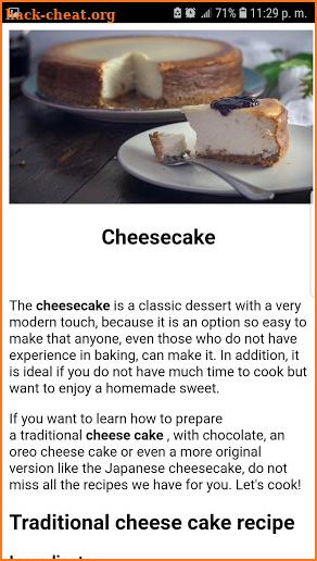 Cheesecake Recipes screenshot