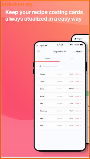 Chef Pro - Recipe Costs screenshot